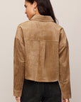 All Day Cropped Suede Jacket