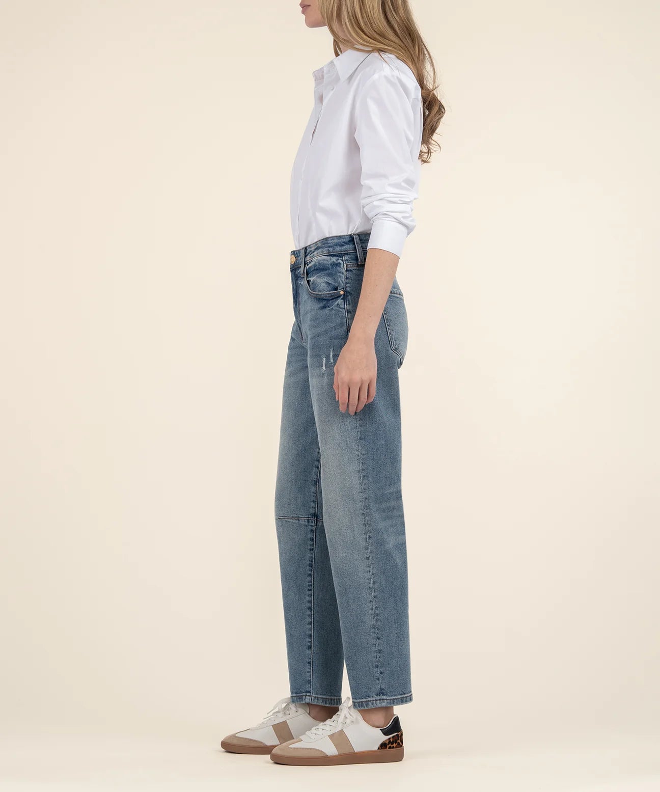 Ashley Slouchy Barrel Straight Leg Jean - Leadership Wash