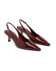 Bianka Slingback Pumps in French Merlot Patent Leather - Sam Edelman