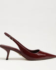 Bianka Slingback Pumps in French Merlot Patent Leather - Sam Edelman