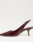 Bianka Slingback Pumps in French Merlot Patent Leather - Sam Edelman