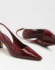 Bianka Slingback Pumps in French Merlot Patent Leather - Sam Edelman