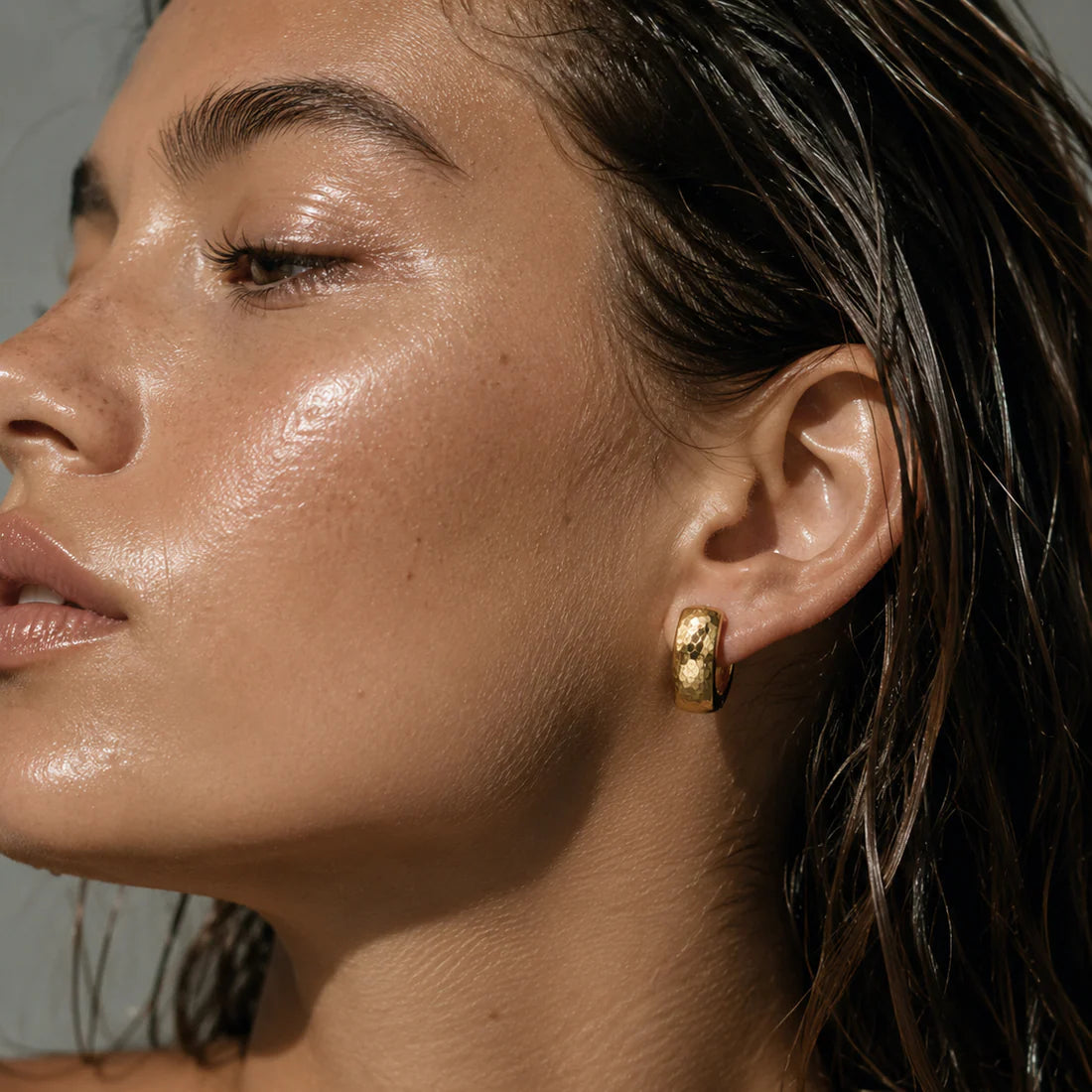 Brennan Hammered Earring