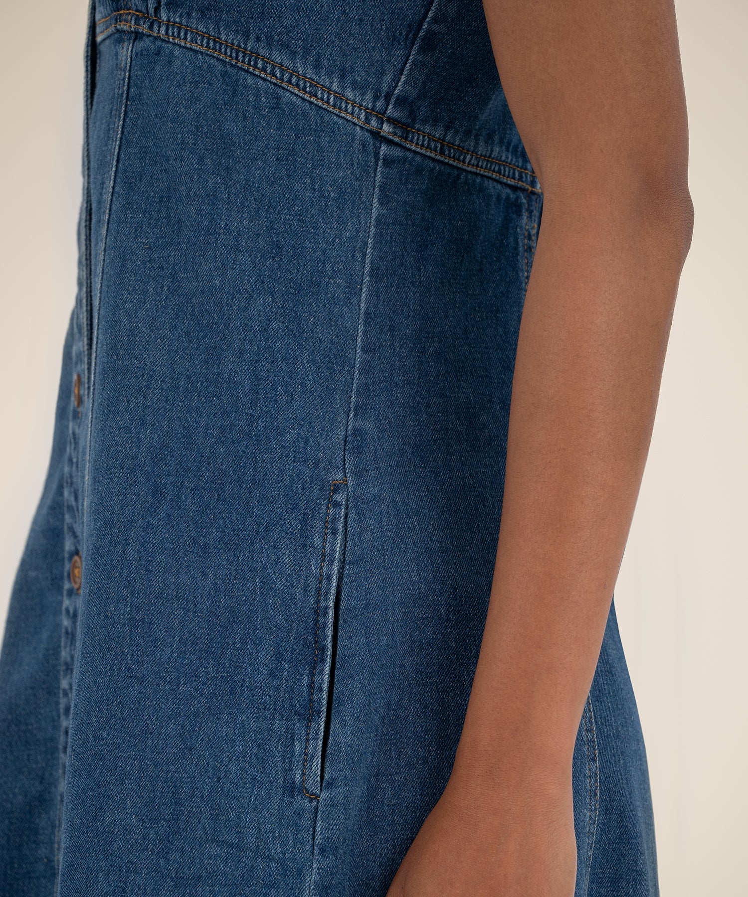 Emiko A-Line Denim Mini Dress