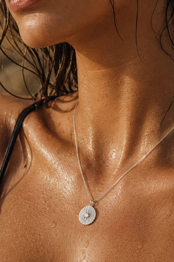 Rue Sunburst Disc Necklace