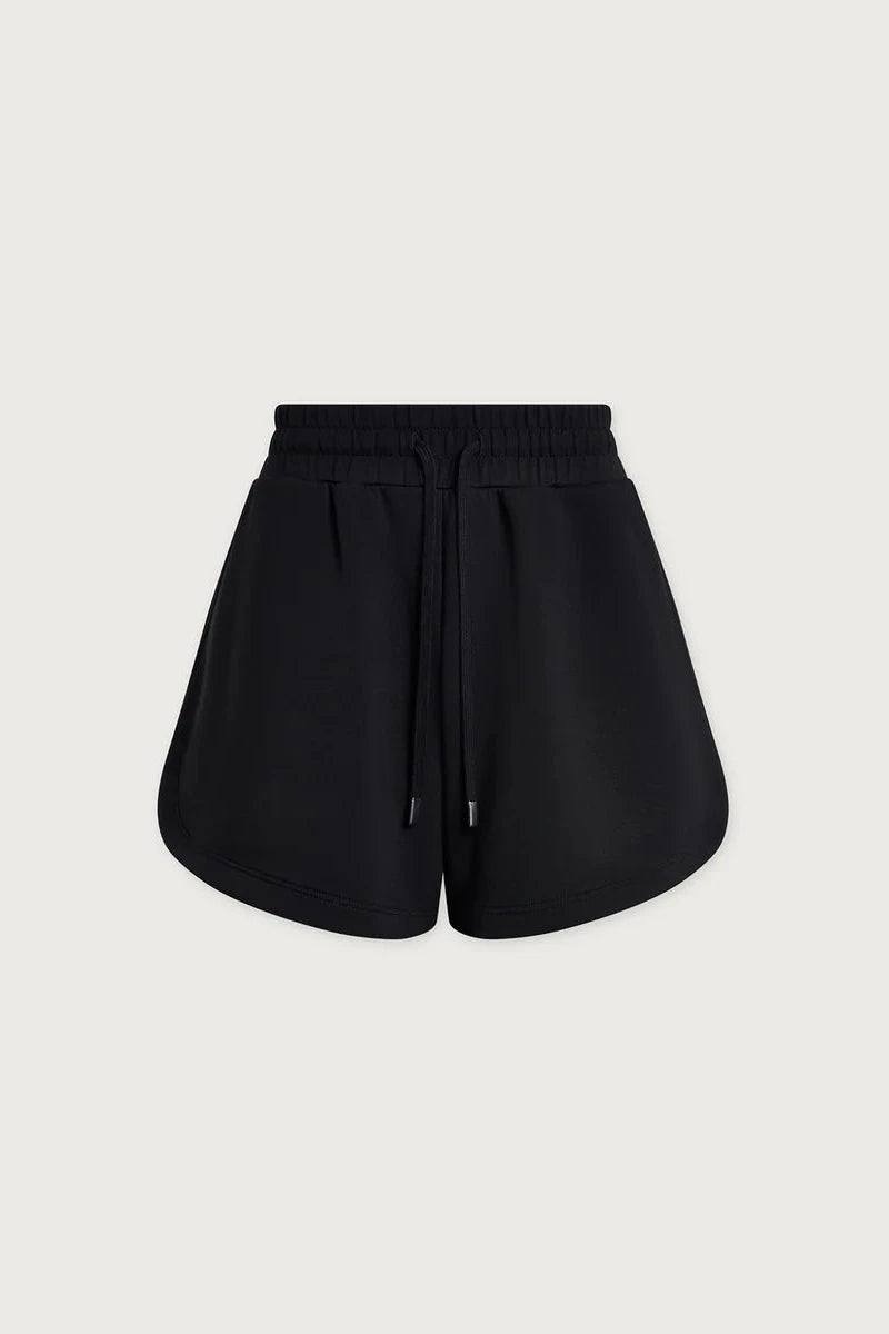 Black shorts on a light gray background