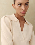 Dita Short Sleeve Sweater - Cream