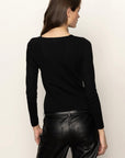Long-Sleeve Shoulder Twist Top