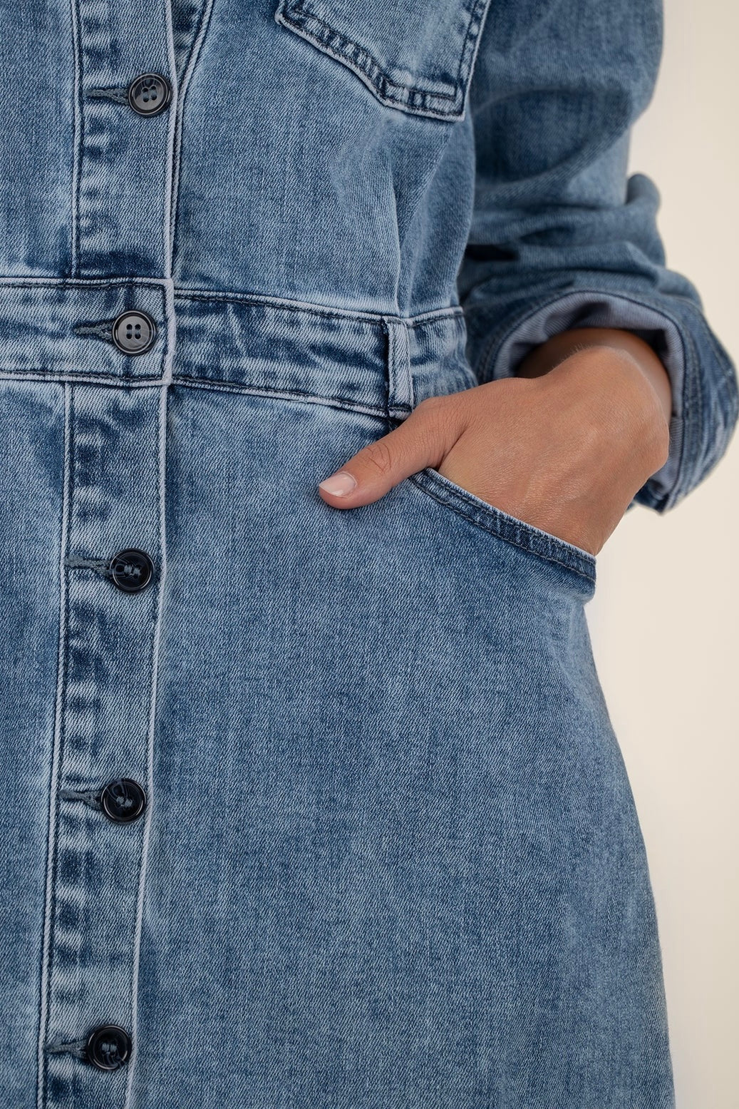 Arlington Long Sleeve Denim Mini Dress