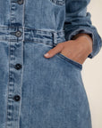 Arlington Long Sleeve Denim Mini Dress