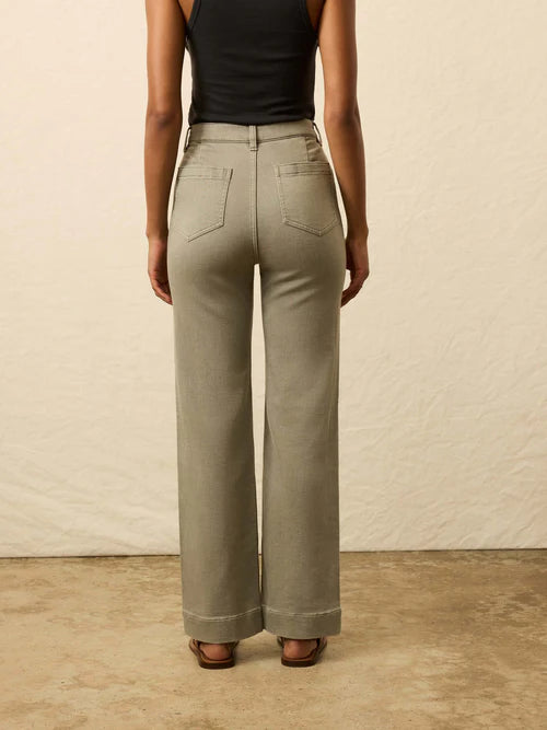 Faherty Stretch Terry Patch Pocket Pants - Coastal Sage