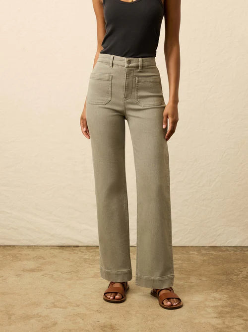 Faherty Stretch Terry Patch Pocket Pants - Coastal Sage