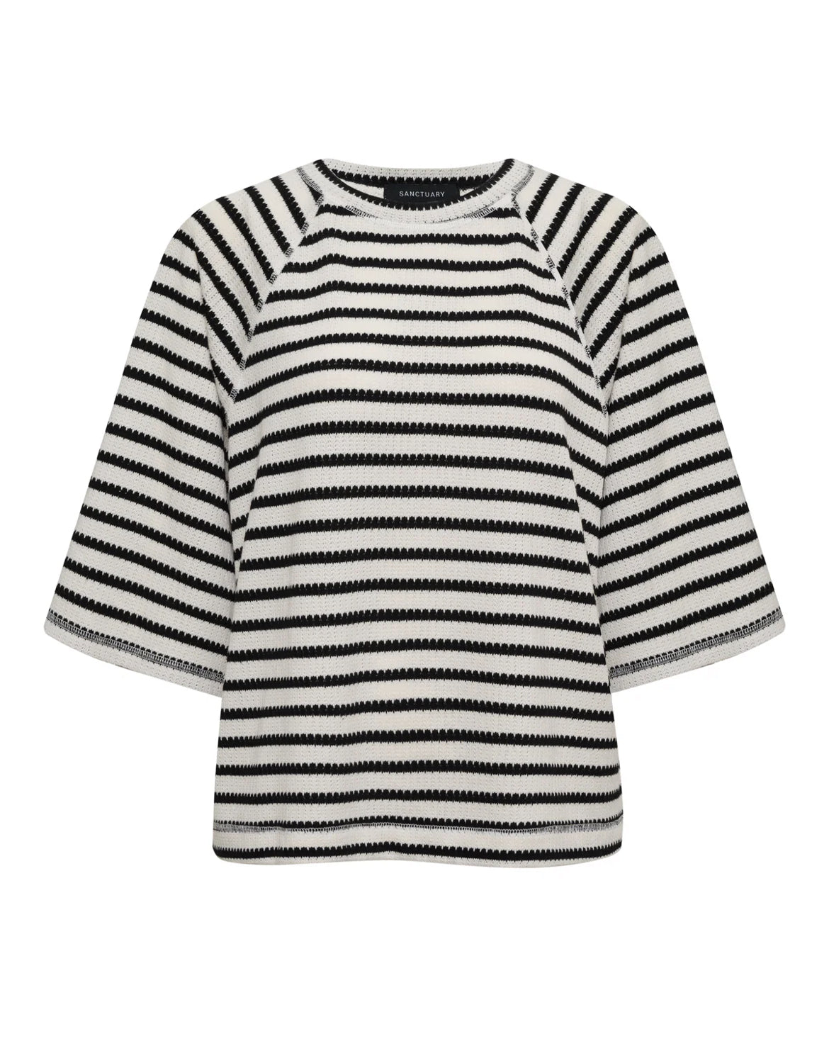 Boxy Raglan Tee Shirt - Stripe