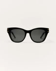 Front Row Sunglasses - Polished Black-Grey