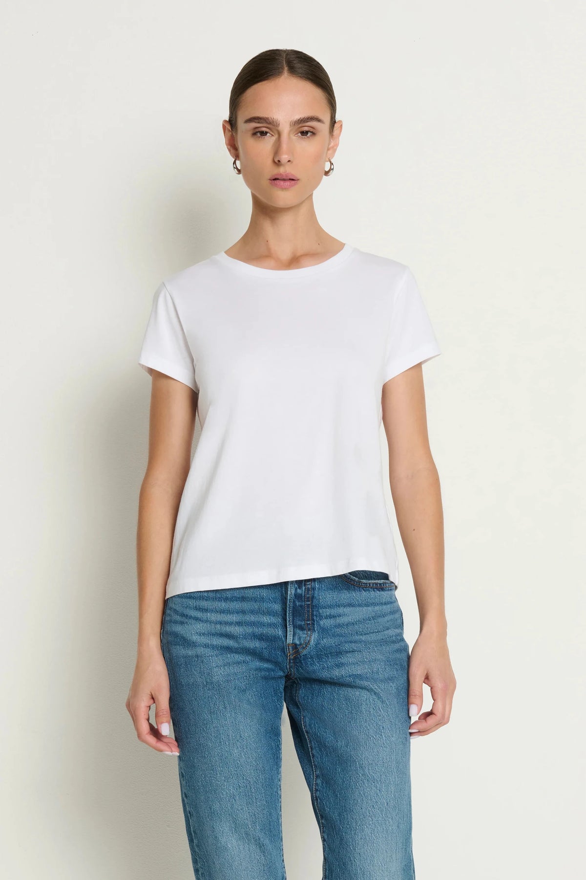 Goldie Boxy Tee - White