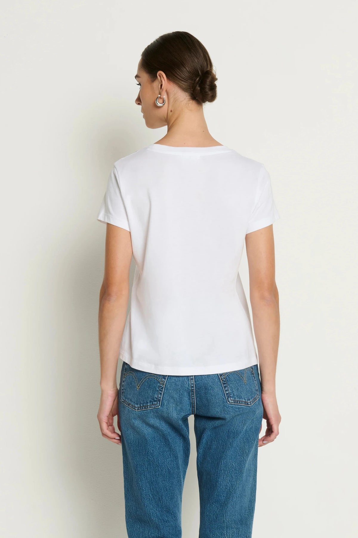 Goldie Boxy Tee - White