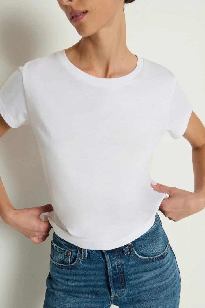 Goldie Boxy Tee - White