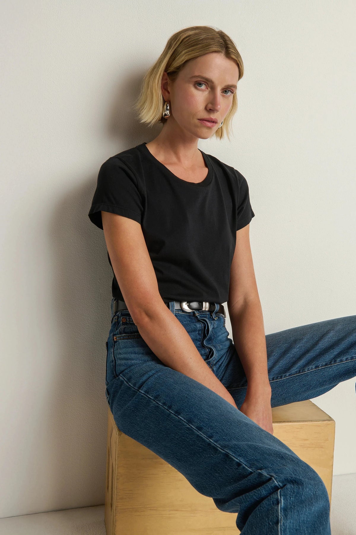 Goldie Boxy Tee - Black