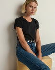 Goldie Boxy Tee - Black