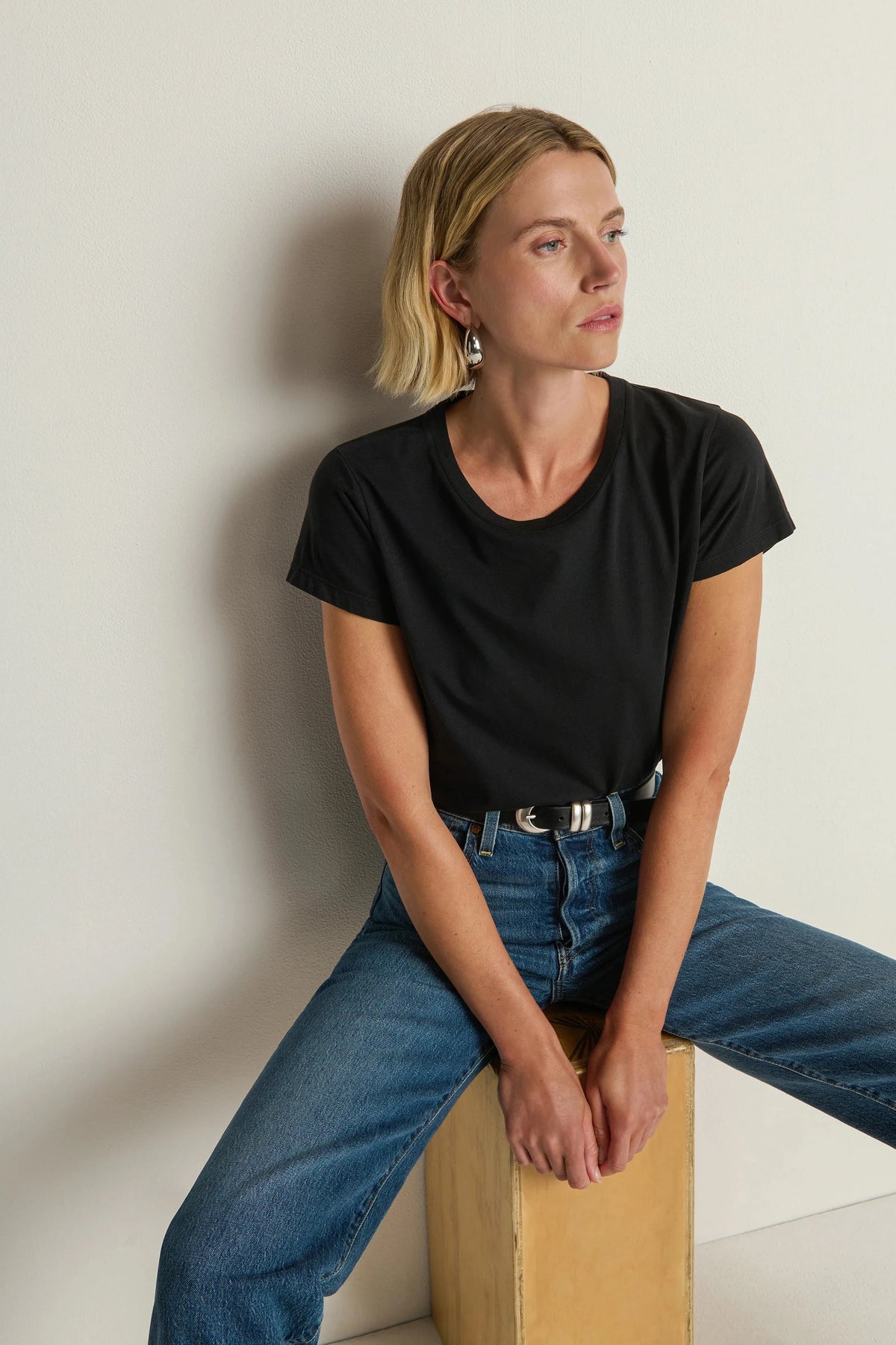 Goldie Boxy Tee - Black