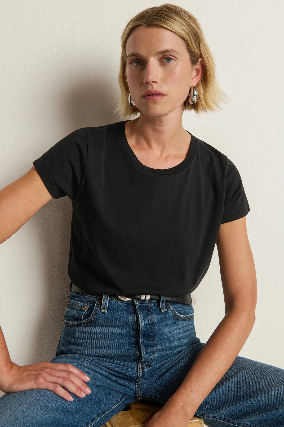 Goldie Boxy Tee - Black