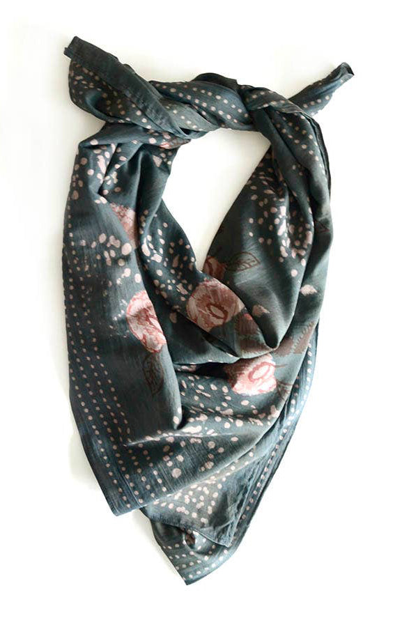 Floral patterned scarf on a white background
