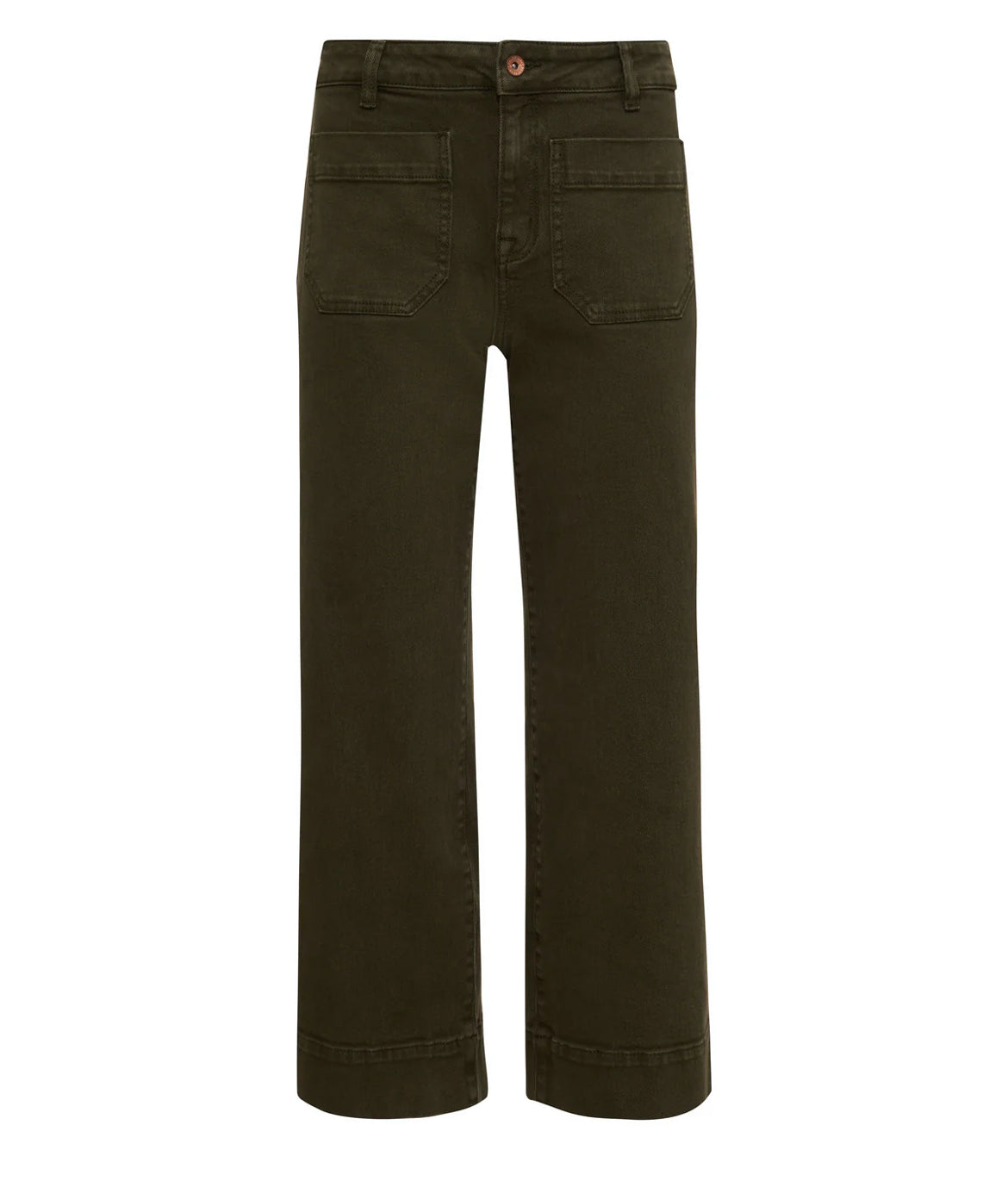 Marine - Wide Leg Stretch Denim Pant