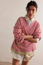 Load image into Gallery viewer, Classic Striped Oversized Crewneck