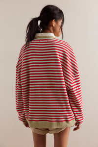 Classic Striped Oversized Crewneck