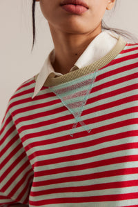 Classic Striped Oversized Crewneck