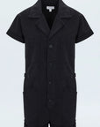 Parker Short Sleeve Romper by Pistola - Fade to Black