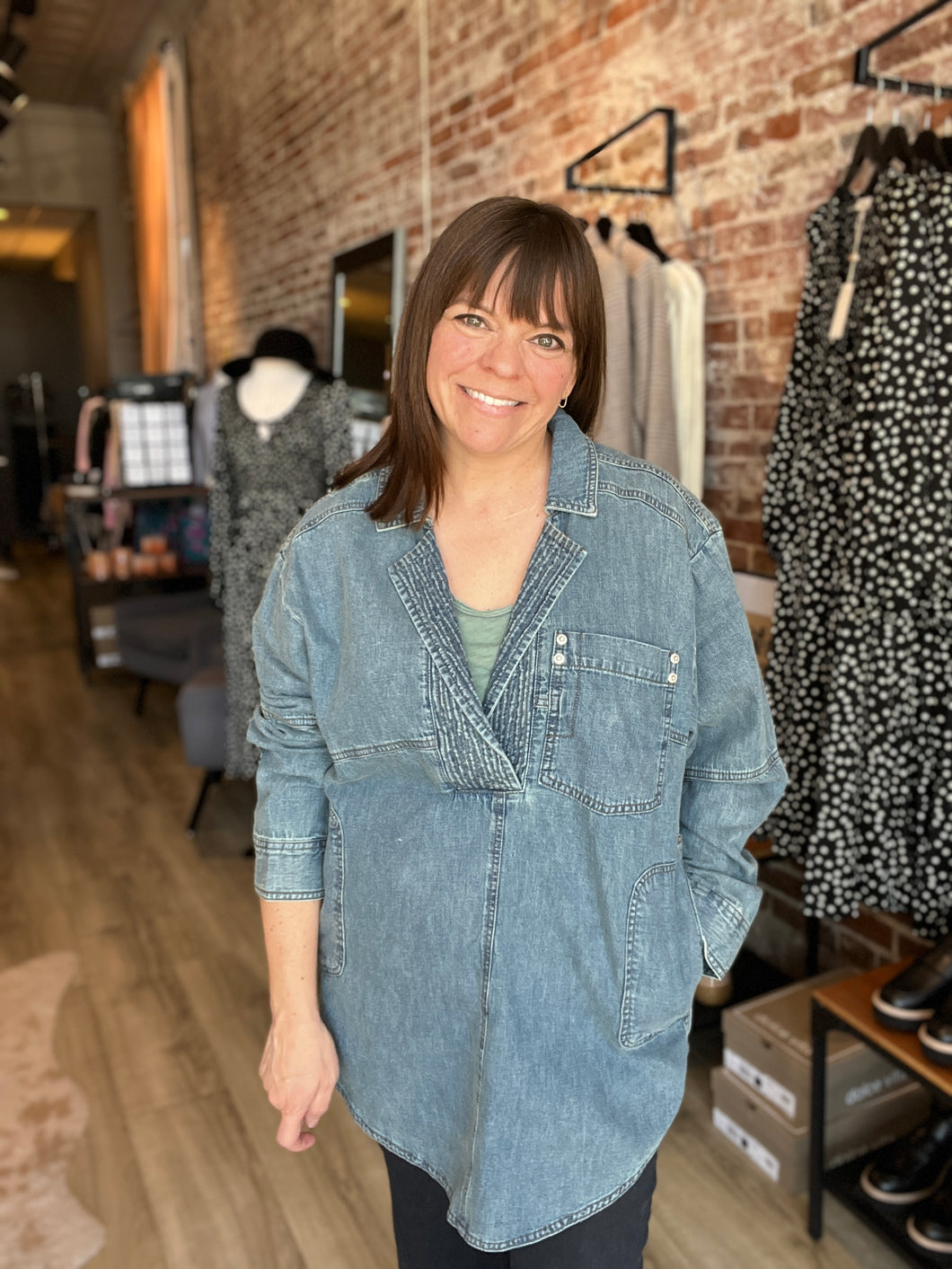 Peyton Denim Pullover