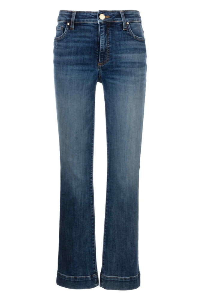 Blue jeans on a white background