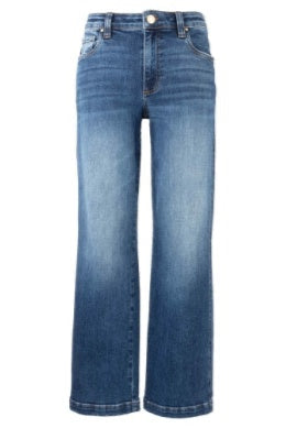 Blue jeans on a white background