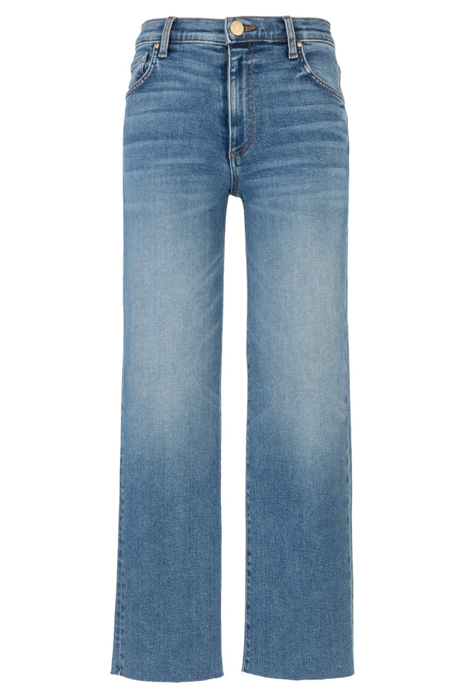 Blue jeans on a white background