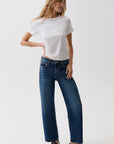Lexi Bowed Straight Jeans - Moonwave