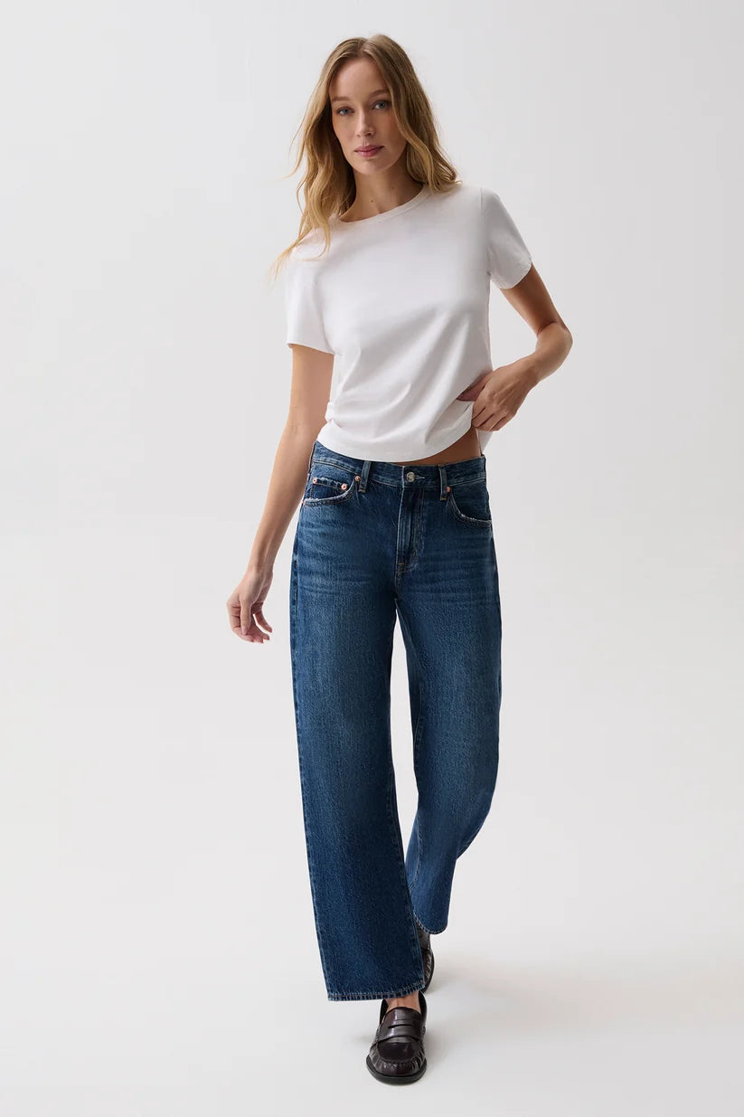 Lexi Bowed Straight Jeans - Moonwave