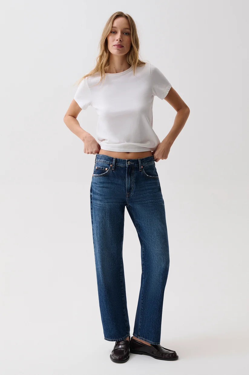 Lexi Bowed Straight Jeans - Moonwave