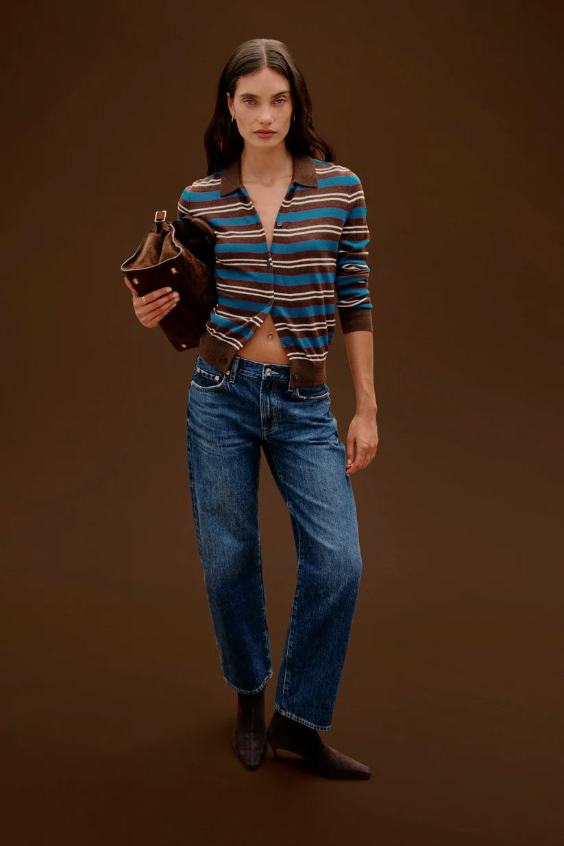 Lexi Bowed Straight Jeans - Moonwave