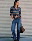 Lexi Bowed Straight Jeans - Moonwave