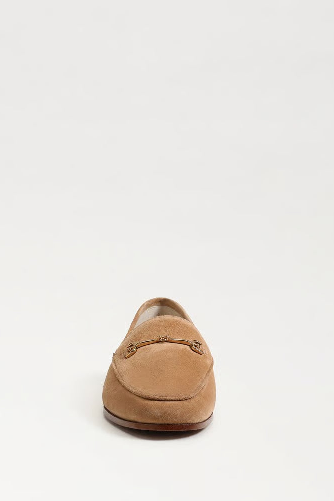 Tan loafer shoe on a white background