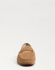Tan loafer shoe on a white background
