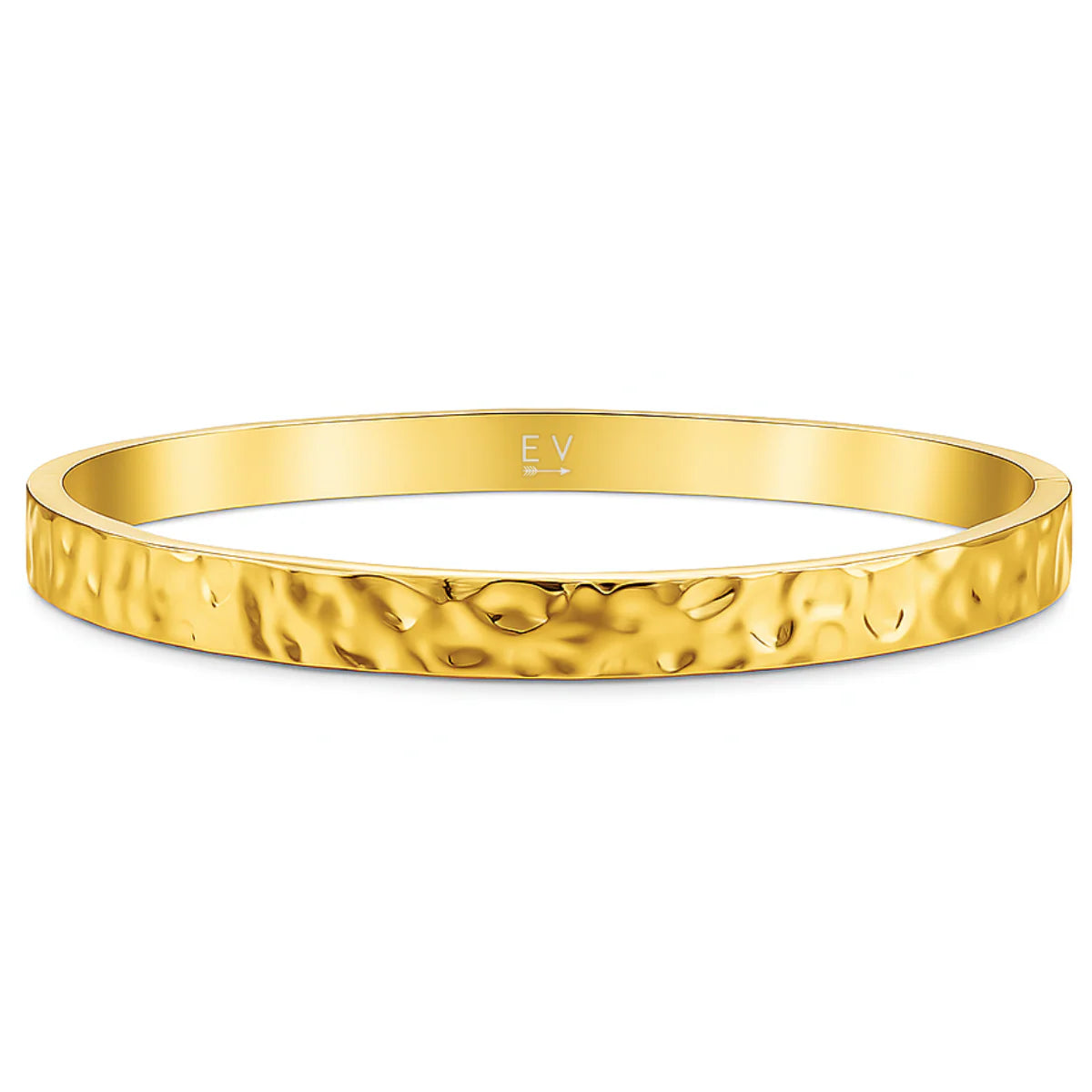 Maribel Hammered Gold Bangle Bracelet