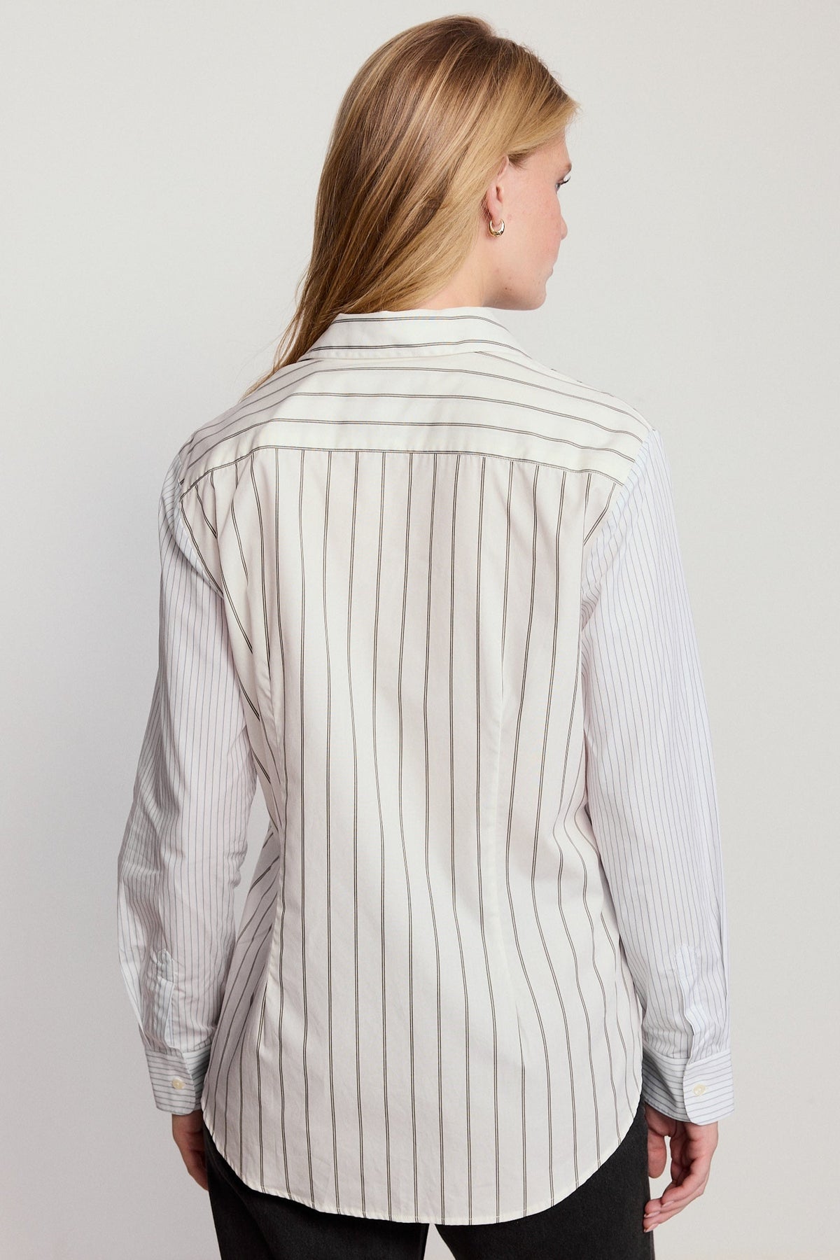 The Boyfriend Shirt - Striped Olive