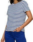 Perfect Textured Tee - Riviera Stripe