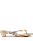 Perfect Wish Metallic Gold Kitten Heels
