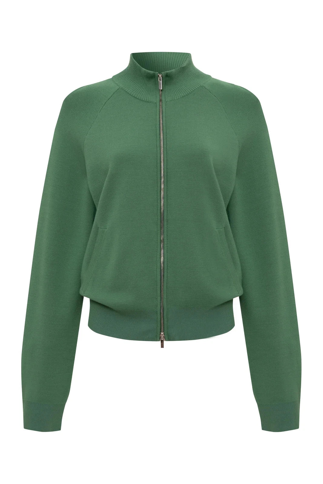 Green jacket on a white background