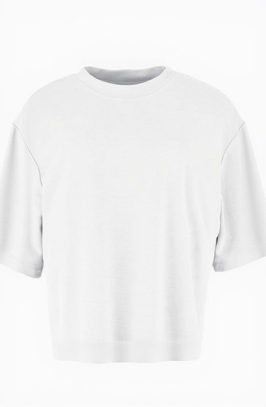 White t-shirt on a white background