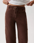 Sabrina Curved Utility Pant - Brown