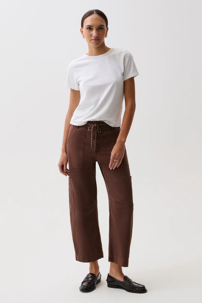 Sabrina Curved Utility Pant - Brown